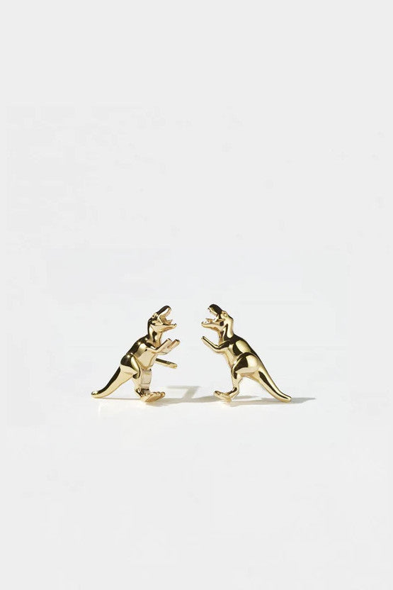 Meadowlark - Dinosaur Stud Earrings, Gold Plated