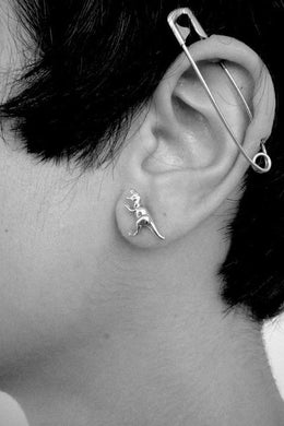 Meadowlark - Dinosaur Stud Earrings, Sterling Silver