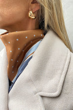 Dark Hampton - The Borey Petite Silk Scarf, Navy Caramel