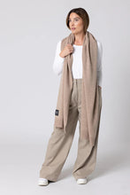 Dark Hampton - Clements Wool Scarf, Warm Beige