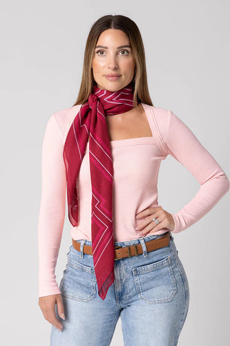 Dark Hampton - Prentice Cashmere Blend Scarf, Burgundy