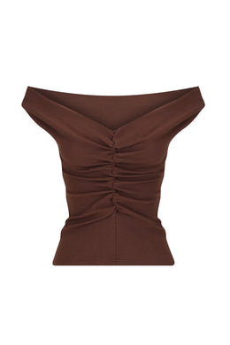 Dominique Healy - Niveah Tee, Chocolate Rib