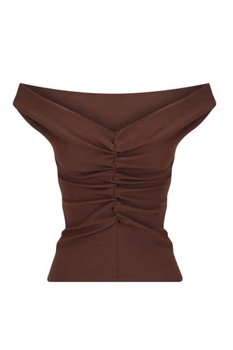 Dominique Healy - Niveah Tee, Chocolate Rib