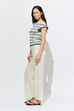 Ruby - Emma Knit Top, Lemon Navy Stripe
