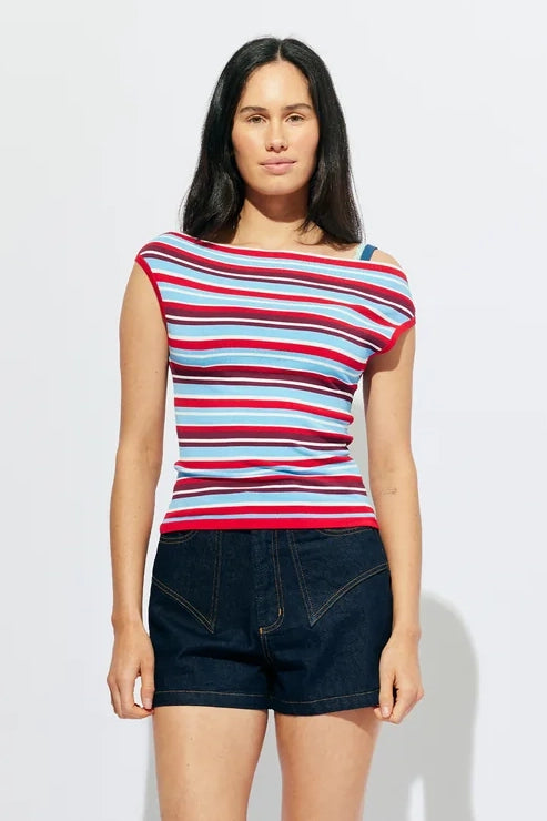 Ruby - Emma Knit Top, Popsicle Stripe