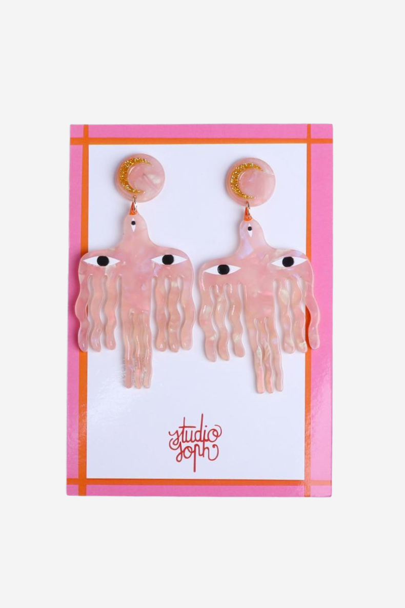 Studio Soph - Big Birds Earrings, Pink