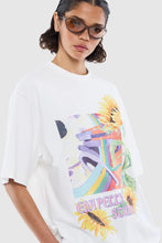 Ena Pelly - Sunflower Warp Tee, Vintage White