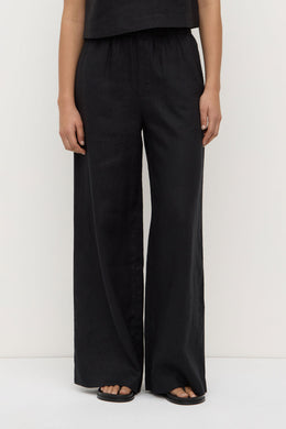 Assembly Label - Everyday Linen Pant, Black