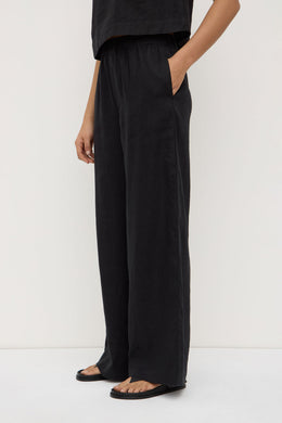 Assembly Label - Everyday Linen Pant, Black