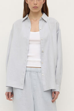 Assembly Label - Womens Everyday Linen Shirt, Cloud