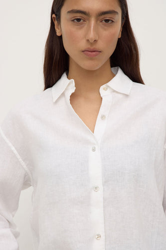 Assembly Label - Womens Everyday Linen Shirt, White
