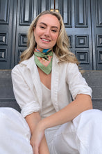 Dark Hampton - DH x Jackie Green The Fabulous Petite Silk Scarf, Blush/Olive