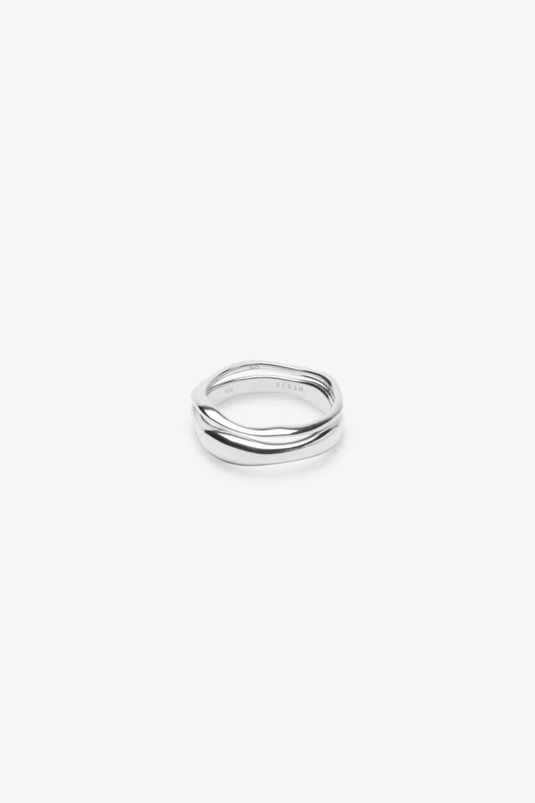 Flash Jewellery - Waves Ring Set, Sterling Silver