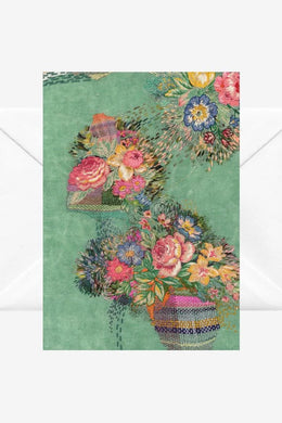 Fleur Woods - Greeting Card, Garden Wanderings Vintage Roses