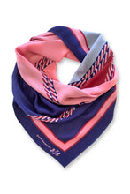 Dark Hampton - The Forbes Cashmere Modal Scarf, Navy Blue Pink
