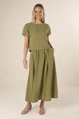 Humidity - Sola Skirt, Olive
