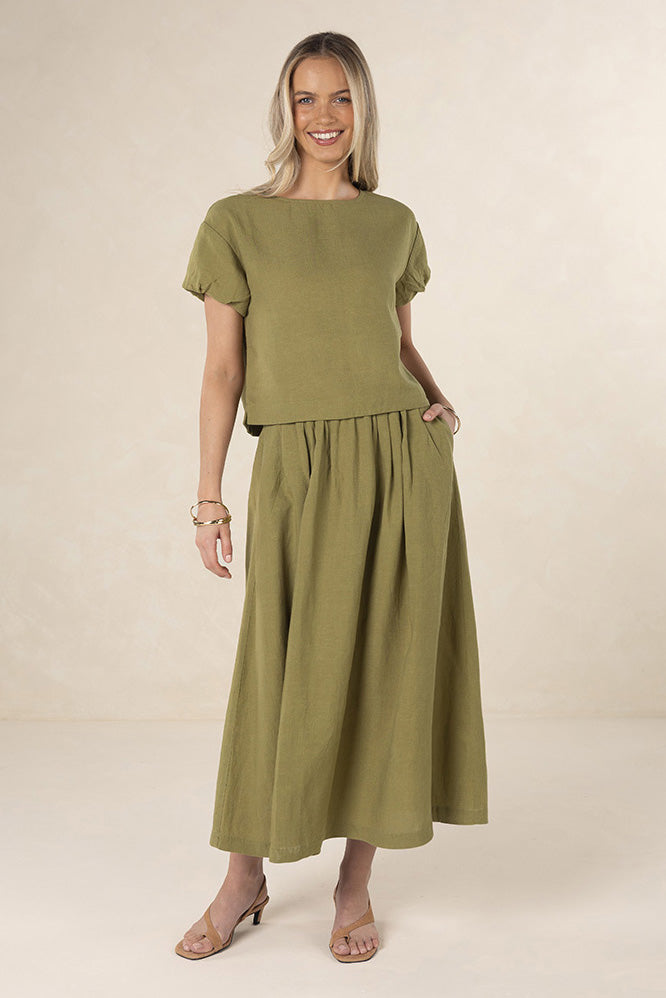 Humidity - Sola Skirt, Olive