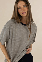 Humidity - Bestie Stripe Tee, Midnight
