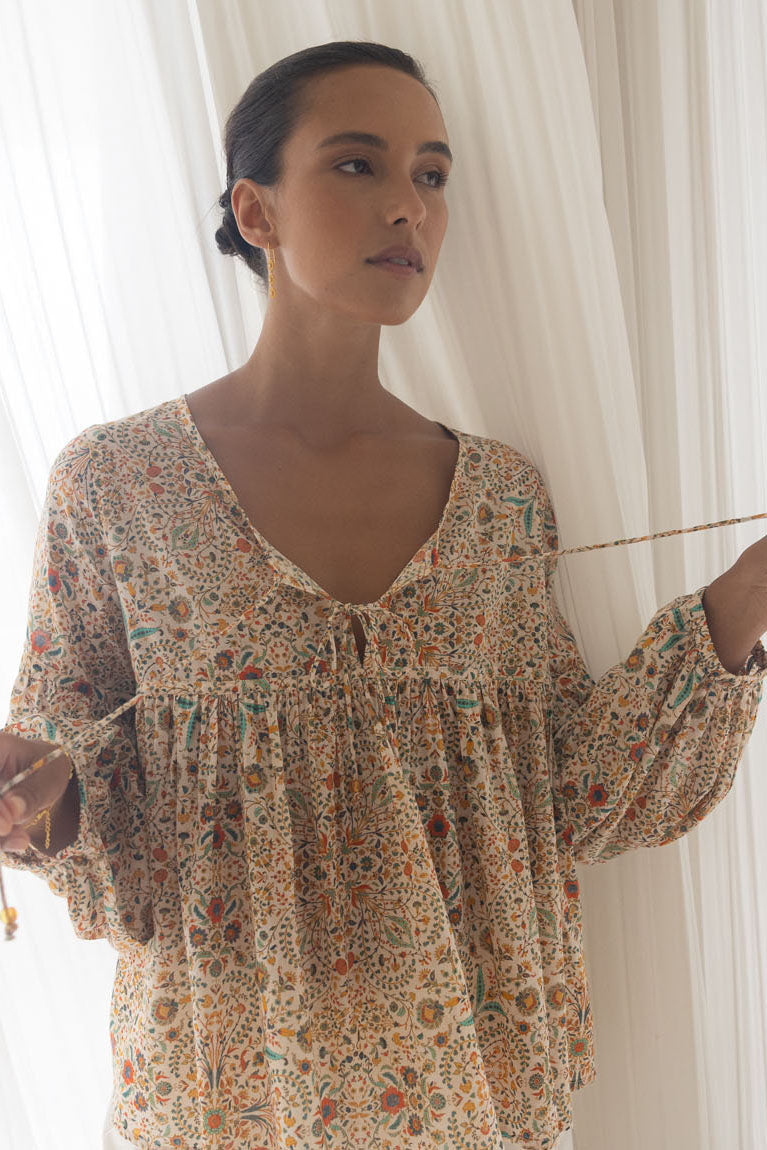Humidity - Lara Blouse, Turkish Delight Almond