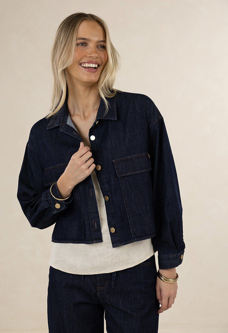Humidity - Ivy Denim Jacket, Dark Blue