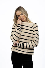 Humidity - Sorrento Stripe Jumper, Stone / Black