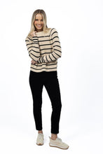 Humidity - Sorrento Stripe Jumper, Stone / Black