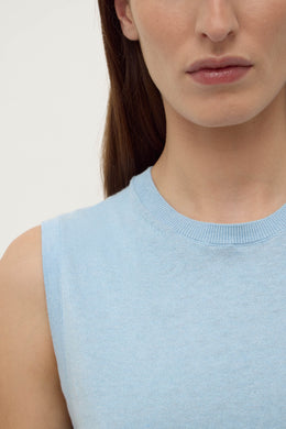 Assembly Label - Helena Cotton Cashmere Vest, Salt