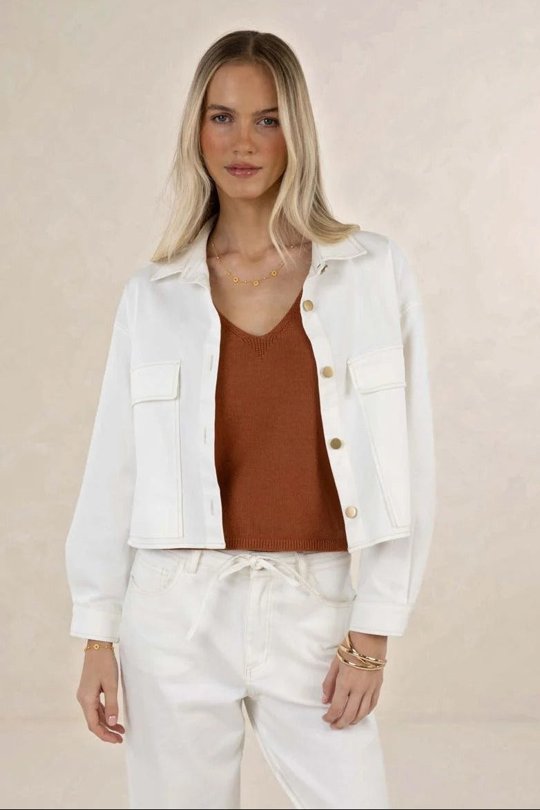 Humidity - Ivy Denim Jacket, Ivory