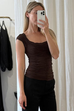 Dominique Healy - Jolene Tee, Espresso Jersey