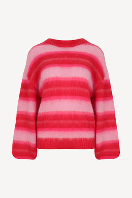 Ruby - Josie Sweater, Pink and Red Stripe