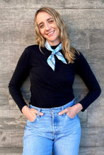 Dark Hampton x Kaylee Bell, Petite Silk Scarf, Cowboy Up Blue