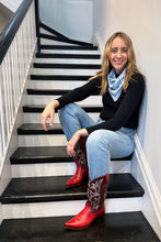 Dark Hampton x Kaylee Bell, Petite Silk Scarf, Cowboy Up Blue