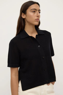 Assembly Label - Kismet Knit Short Sleeve Shirt, Black