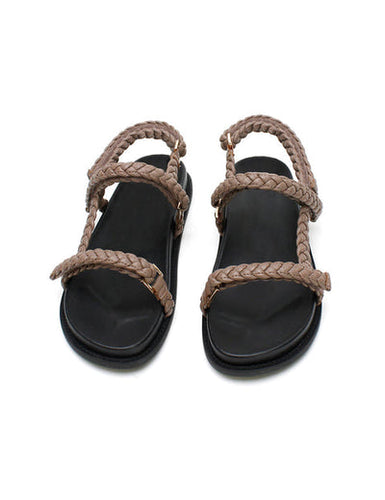 La Tribe - Elke Braided Sandal, Mocha