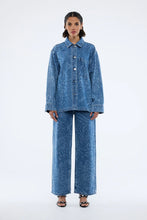 Ena Pelly - Lisa Denim Shirt, Blue Mixed Animal
