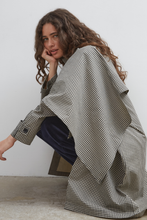 Commonplace - Lady Gingham Trench, Black White