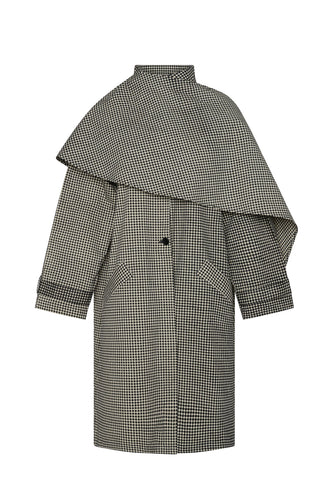 Commonplace - Lady Gingham Trench, Black White