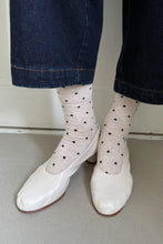 Le Bon Shoppe - Sneaker Socks, Oatmeal Polka Dot