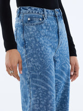Ena Pelly - Lisa Denim Jeans, Blue Mixed Animal