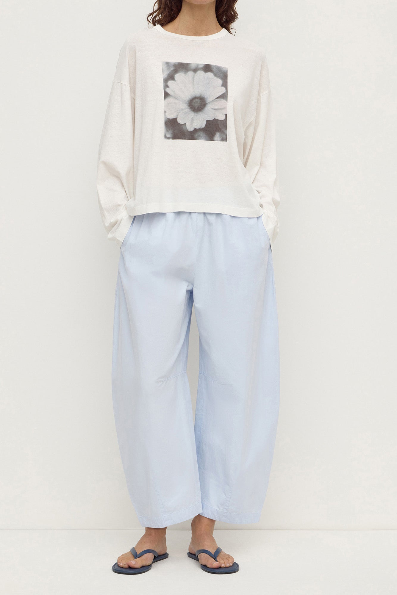 Assembly Label - Elaine Washed Cotton Pant, Powder Blue