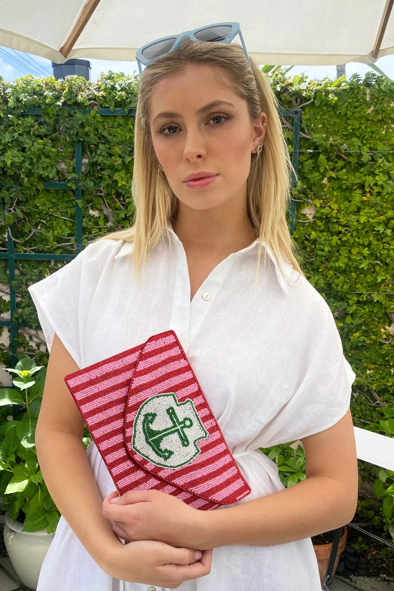 Dark Hampton - Love Anchor Beaded Bag