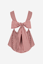 Ruby - Margie Tie Back Top, Merlot Gingham