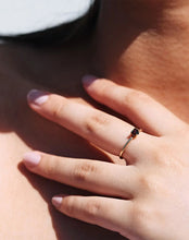 Meadowlark - Micro Heart Jewel Ring, Thai Garnet/ Sterling Silver