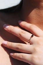 Meadowlark - Micro Heart Jewel Ring, Thai Garnet/ Sterling Silver