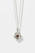 Meadowlark - Posie Charm Necklace, Sterling Silver & African Garnet