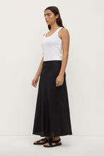 Assembly Label - Melody Linen Bias Skirt, Black