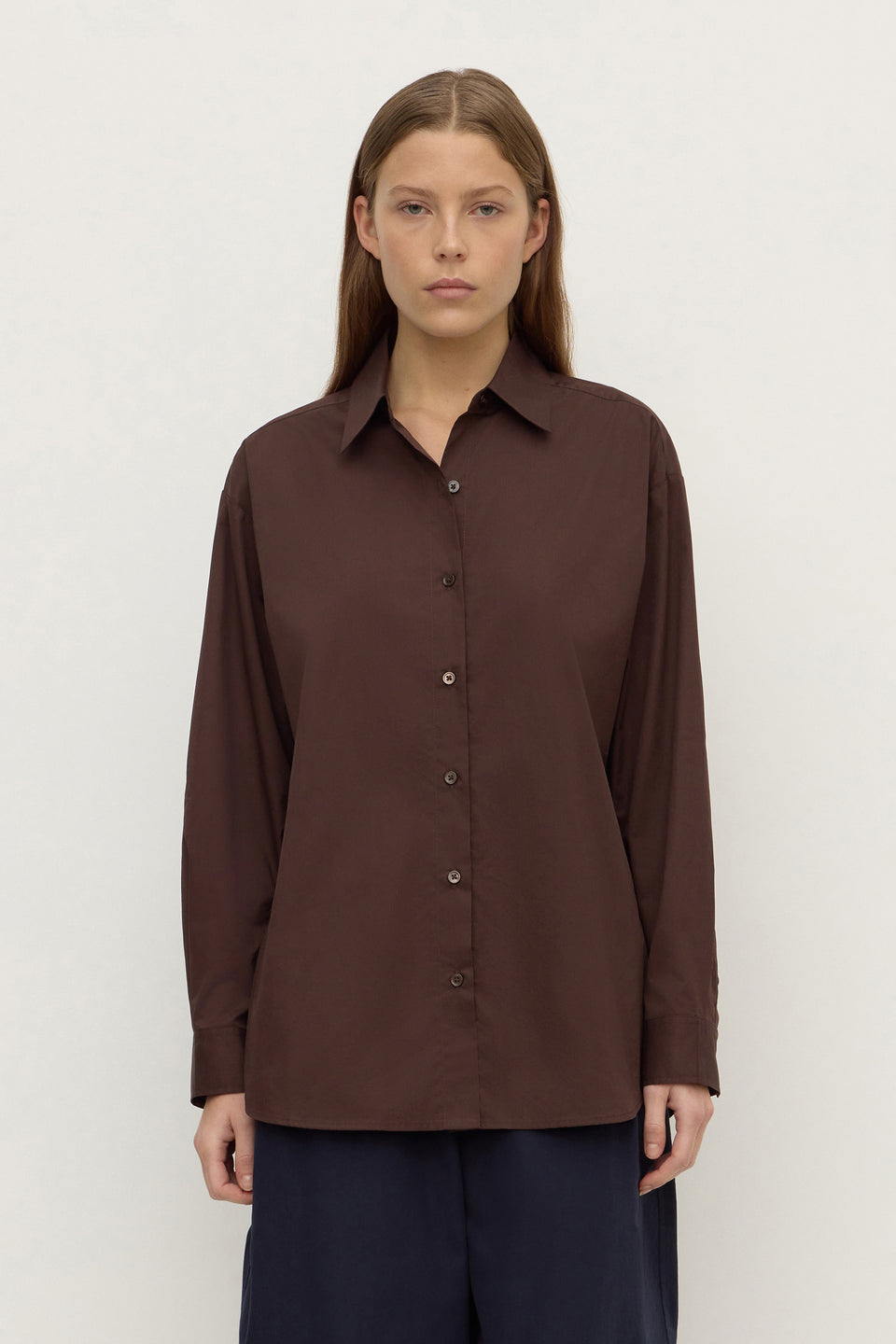 Assembly Label - Micha Poplin Shirt, Ganache
