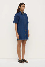 Assembly Label - Neera Denim Mini Shirt Dress, Heritage Blue
