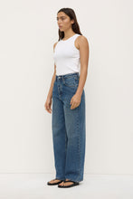 Assembly Label - Oversized High Rise Jean, Dark Indigo Fade
