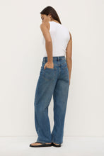 Assembly Label - Oversized High Rise Jean, Dark Indigo Fade